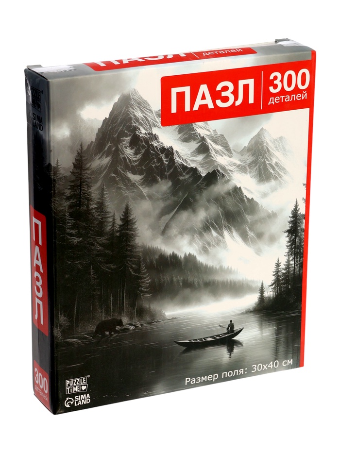 Уценка Пазл фигурный «Чёрное и белое», 300 деталей - Фото 1