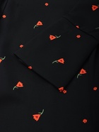 Платье с завязками на талии миди женское MINAKU Flower, размер 46, чёрное, красное - Фото 9