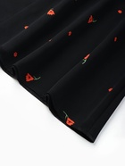 Платье с завязками на талии миди женское MINAKU Flower, размер 46, чёрное, красное - Фото 10