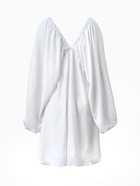 Платье мини женское с глубоким вырезом MINAKU, размер 46, белое - Фото 14