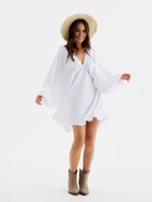 Платье с глубоким вырезом женское MINAKU, размер 46, белое - фото 50242229