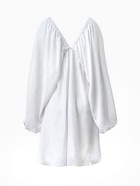 Платье мини женское с глубоким вырезом MINAKU, размер 48, белое - Фото 17