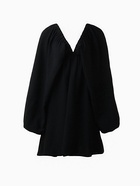 Платье мини женское с глубоким вырезом MINAKU, размер 46, чёрное - Фото 6