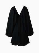 Платье мини женское с глубоким вырезом MINAKU, размер 46, чёрное - Фото 10