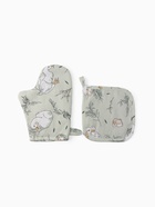 Кухонный набор «Доляна» Divine day: варежка 20×27 см, прихватка 19×19 см, рогожка 164 г/м², 100% хлопок - Фото 4