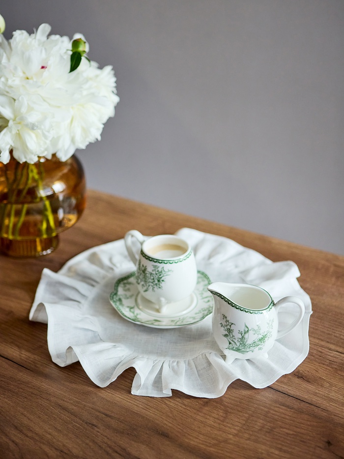 Набор салфеток «Этель», 36×36 см - 2 шт., белый, лён 48%, хлопок 52%, 206 г/м² - Фото 1