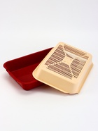 УЦЕНКА Туалет средний с сеткой 36 х 26 х 6,5 см, бежевый/красный 10895712