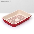 УЦЕНКА Туалет средний с сеткой 36 х 26 х 6,5 см, бежевый/красный 10895712