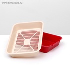 УЦЕНКА Туалет средний с сеткой 36 х 26 х 6,5 см, бежевый/красный 10895712