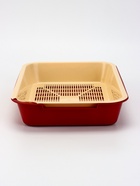 УЦЕНКА Туалет средний с сеткой 36 х 26 х 6,5 см, бежевый/красный 10895712