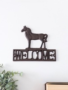 Фигурка настенная «Конь - Welcome», декор чугун, 20.5×0.8×18 см - Фото 1