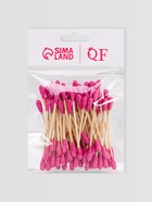 Ватные палочки на деревянной основе, 7 см, 64 шт., розовые (комплект 3 шт) - фото 44061059