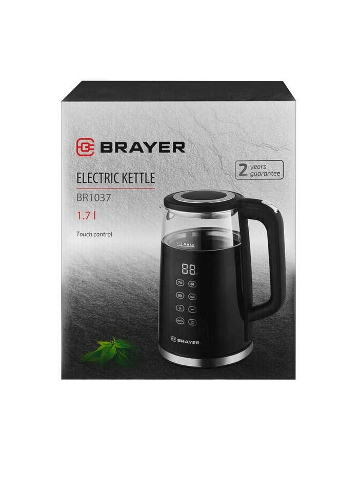Чайник электрический BRAYER 1037BR,1.7 л, нержавеющая сталь с пластиковым покрытием Cool Touch, 2200 Вт - фото 51773250 Чайник электрический BRAYER 1037BR,1.7 л, нержавеющая сталь с пластиковым покрытием Cool Touch, 2200 Вт - фото 51773250