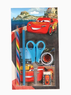 {{photo.Alt || photo.Description || 'УЦЕНКА Набор канцелярский, блокнот, точилка, ластик, карандаш, ножницы, Тачки'}}