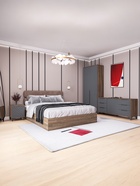 Комод для хранения «Палау», 6 ящиков, с дверью, 1502×430×700 мм, цвет табак/грей софт МДФ 10890146 - фото 611798