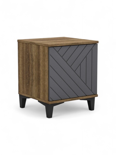 Тумба прикроватная «Палау», на ножках, 402×400×484 мм, цвет табак/грей софт МДФ