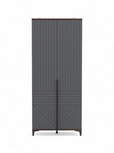 Шкаф двухстворчатый «Палау», 900×500×2100 мм, цвет табак/грей софт МДФ