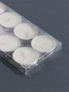 УЦЕНКА Набор свечей чайных, 10 шт., 6 г, бело-зелёный - Фото 1