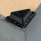 Пуф в прихожую «Стенли», 400×400×450 мм, велюр, цвет серый - Фото 4