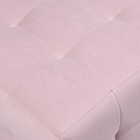 Пуф в прихожую «Стенли», 400×400×450 мм, велюр, цвет розовый - Фото 3