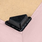 Пуф в прихожую «Стенли», 400×400×450 мм, велюр, цвет розовый - Фото 4