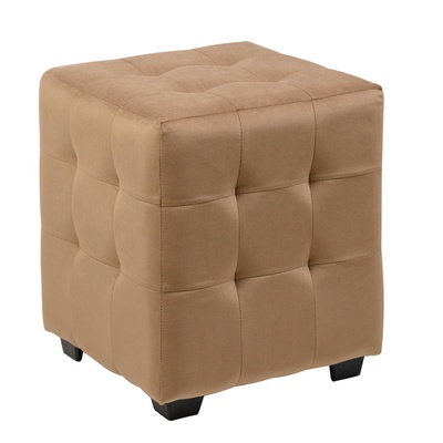 Пуф в прихожую «Стенли», 400×400×450 мм, велюр, цвет коричневый