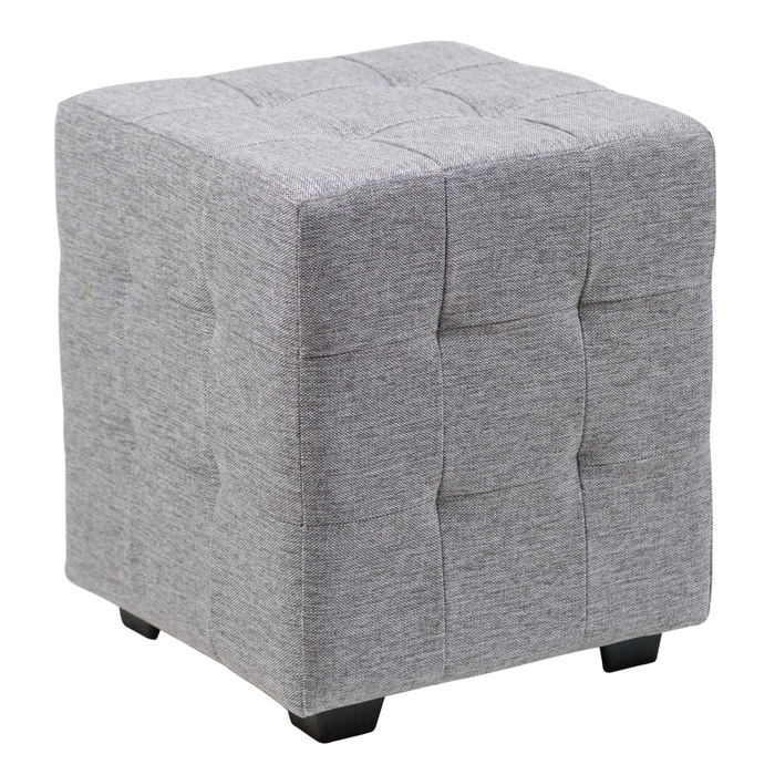 Пуф в прихожую «Стенли», 400×400×450 мм, рогожка, цвет серый - Фото 1