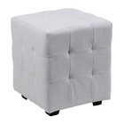 Пуф в прихожую «Стенли», 400×400×450 мм, рогожка, цвет светло - серый - Фото 1