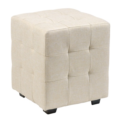 Пуф в прихожую «Стенли», 400×400×450 мм, рогожка, цвет бежевый