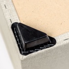 Пуф в прихожую «Стенли», 400×400×450 мм, рогожка, цвет бежевый - Фото 4