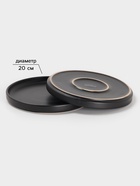 Набор посуды Доляна «Гранит», 24 предмета: тарелки 12 шт. d=20/26 см, кружки 6 шт. 340 мл, салатники 6 шт. 800 мл, керамика, чёрный - Фото 3