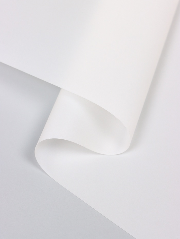 Пленка матовая для цветов и декора, PASTEL, Белая 0.59×7 м 180 г - Фото 1