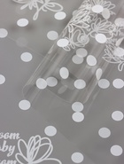 Пленка прозрачная, с рисунком, для цветов и букетов Flower Blossons Белый 0.7×8.2±5%м - Фото 2