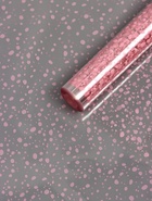 Пленка прозрачная, с рисунком, для цветов и букетов «Капли» Нежно-розовый 0.7×8.2±5%м - Фото 3