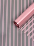 Пленка прозрачная с рисунком «Полосы узкие» Нежно-розовый 0.7×8.2±5%м 10894767 - фото 16565129