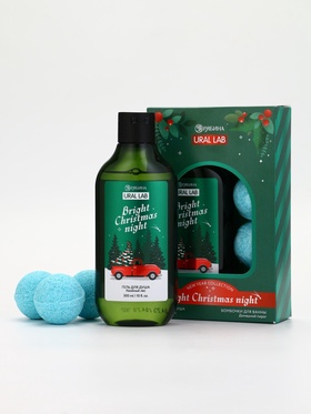 Winter Melody НаборBright Christmas night Гель д/душа, 300 мл и бомбочки для ванны, 4*40 гр, 10872539