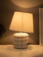 УЦЕНКА Лампа настольная "Бабл" 40Вт Е14 белый 12х12х27см - фото 14846248