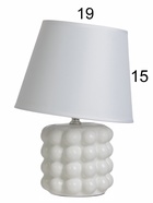 УЦЕНКА Лампа настольная "Бабл" 40Вт Е14 белый 12х12х27см - фото 14846252