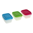 Набор контейнеров пластиковых  с крышками «Модерн», 3 шт, 17×11,5×4,5 см, цвет МИКС - Фото 2