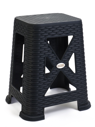 УЦЕНКА Табурет садовый «Ротанг» 35×37.5×45.5 см, антрацит