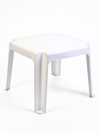 УЦЕНКА Столик для шезлонга «Элластик», белый, 45×45×38 см