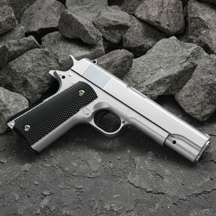 УЦЕНКА Пистолет страйкбольный "Galaxy" Colt 1911, серебристый, кал. 6 мм - Фото 1