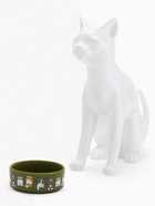 Миска керамическая "Парные коты" 200мл, 10,5 х 4 см , оливковая - фото 809416333