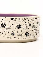 Миска керамическая "Smile Dog" 200 мл -10,5 х 10,5 х 4 см, сиреневая/бежевая 10734779 - фото 16550470