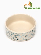 Миска керамическая "Сеточка" 180 мл, 10,5 х 4 см, белая - фото 44190721