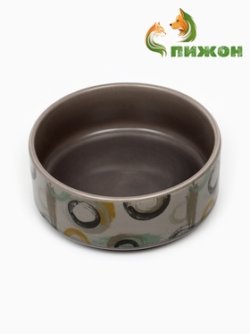 Миска керамическая "Кругляшки" 200 мл, 10,5 х 4 см, светло-серый 10734797
