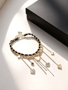 Колье «Акцент» с сердечками, многослойное, цветной в золоте - фото 808998839