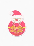 Клипсы детские Выбражулька «Пряничный человечек», жемчужина, коричнево-белая - Фото 4