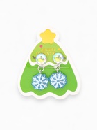 Клипсы детские Выбражулька «Снежинка», страза, голубо-белая - Фото 4