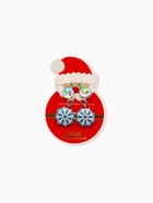 Клипсы детские Выбражулька «Снежинка», страза, голубо-белая - Фото 6